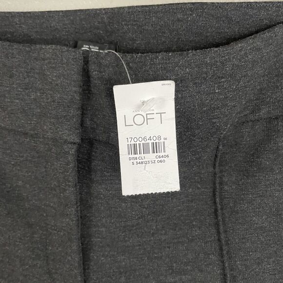 Ann Taylor Loft Womens 6 Charcoal Gray Seam Front Zip Pocket Ponte Pant - Picture 3 of 6